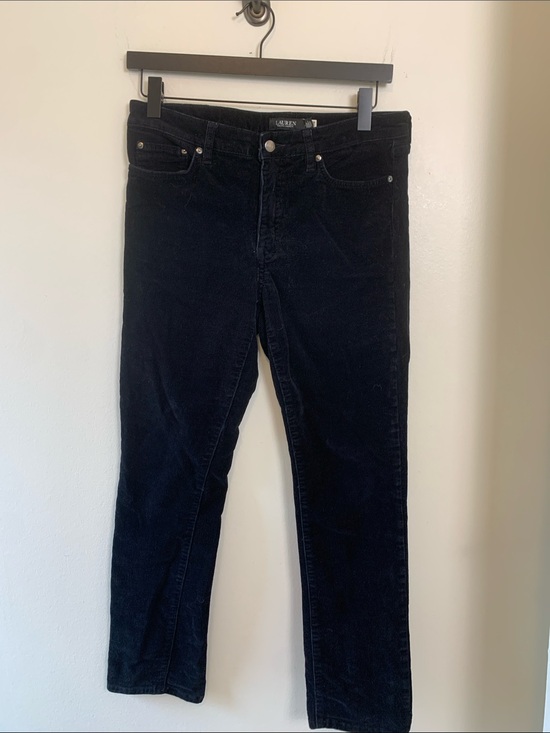 Lauren Ralph Lauren Denim - Lauren Ralph Lauren Black Label Black Straight-Leg Corduroy Jeans